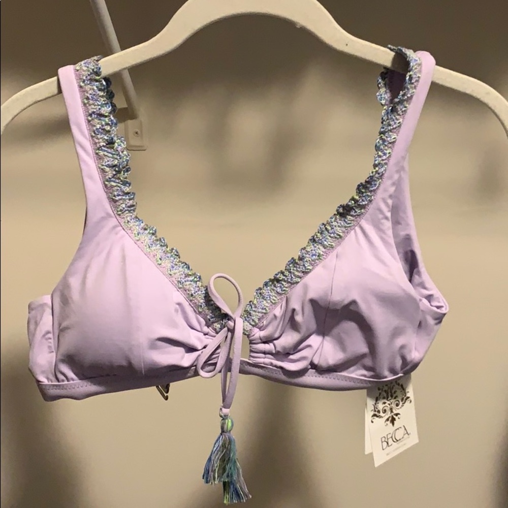 NWT Becca Purple Tassel Bathing Suit